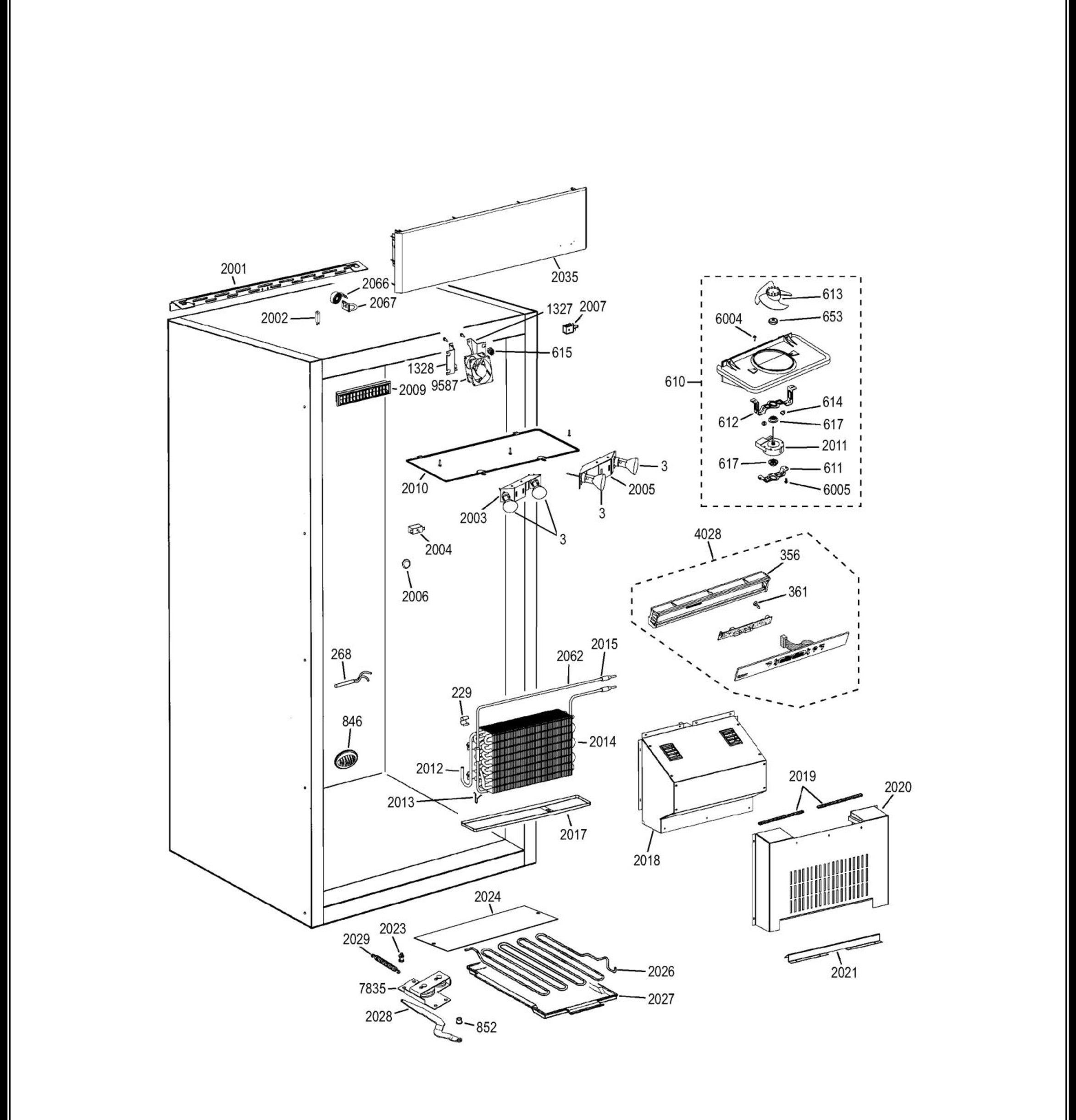 ZIF360NHALH Exploded View 2 appliance exploded-view parts diagram