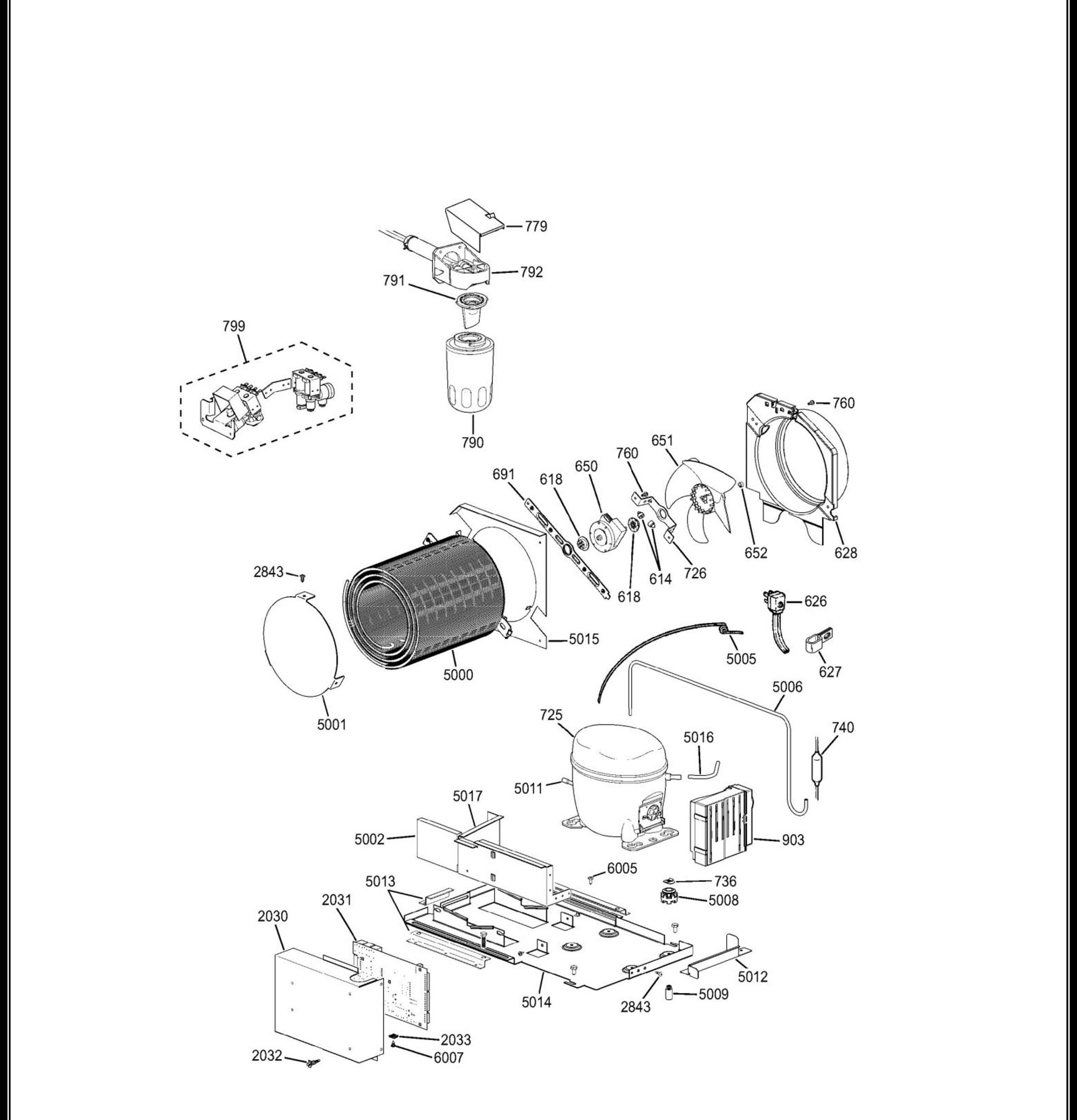 ZIF360NHALH Exploded View 5 appliance exploded-view parts diagram