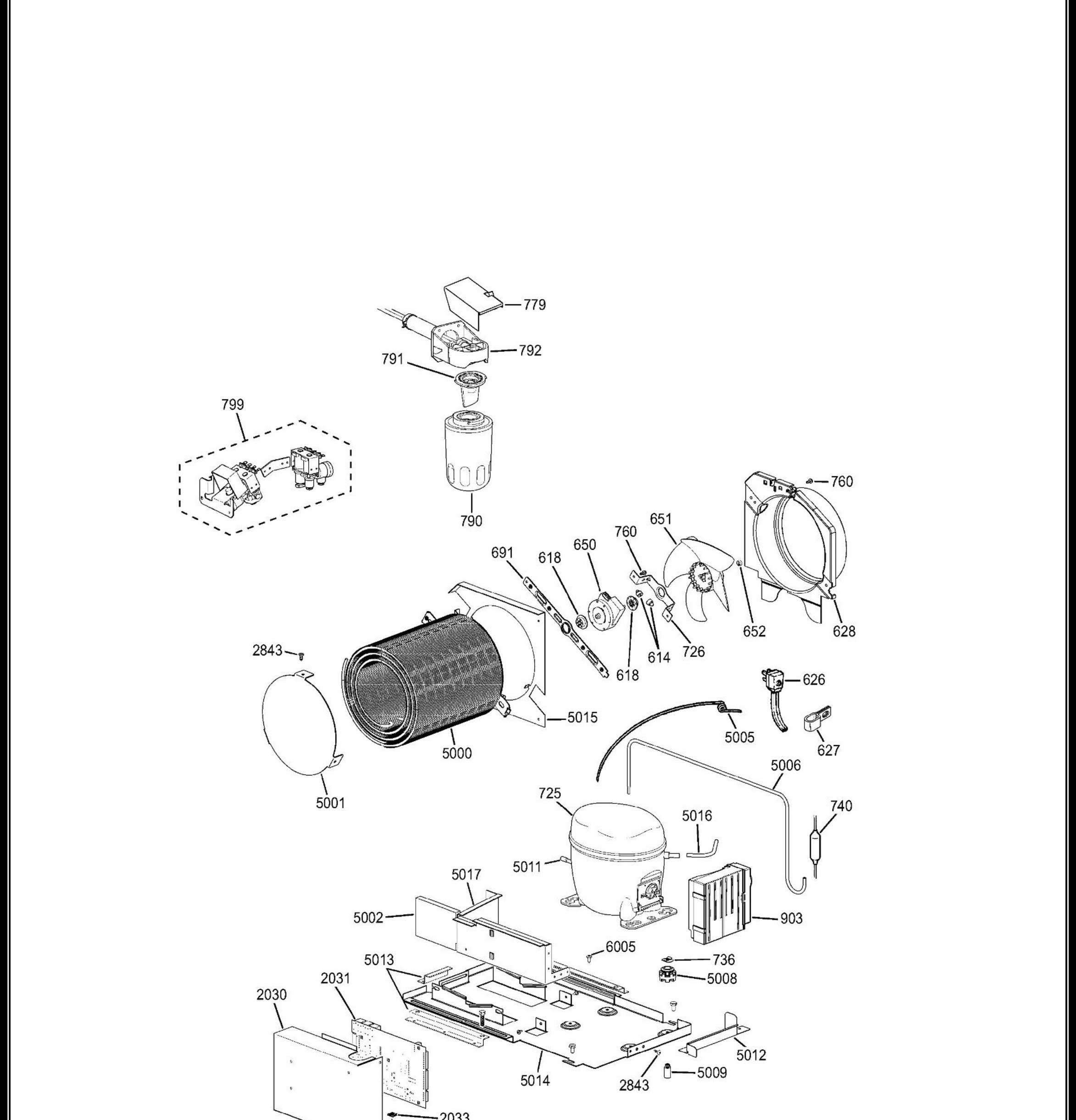 ZIFP360NHALH Exploded View 5 appliance exploded-view parts diagram