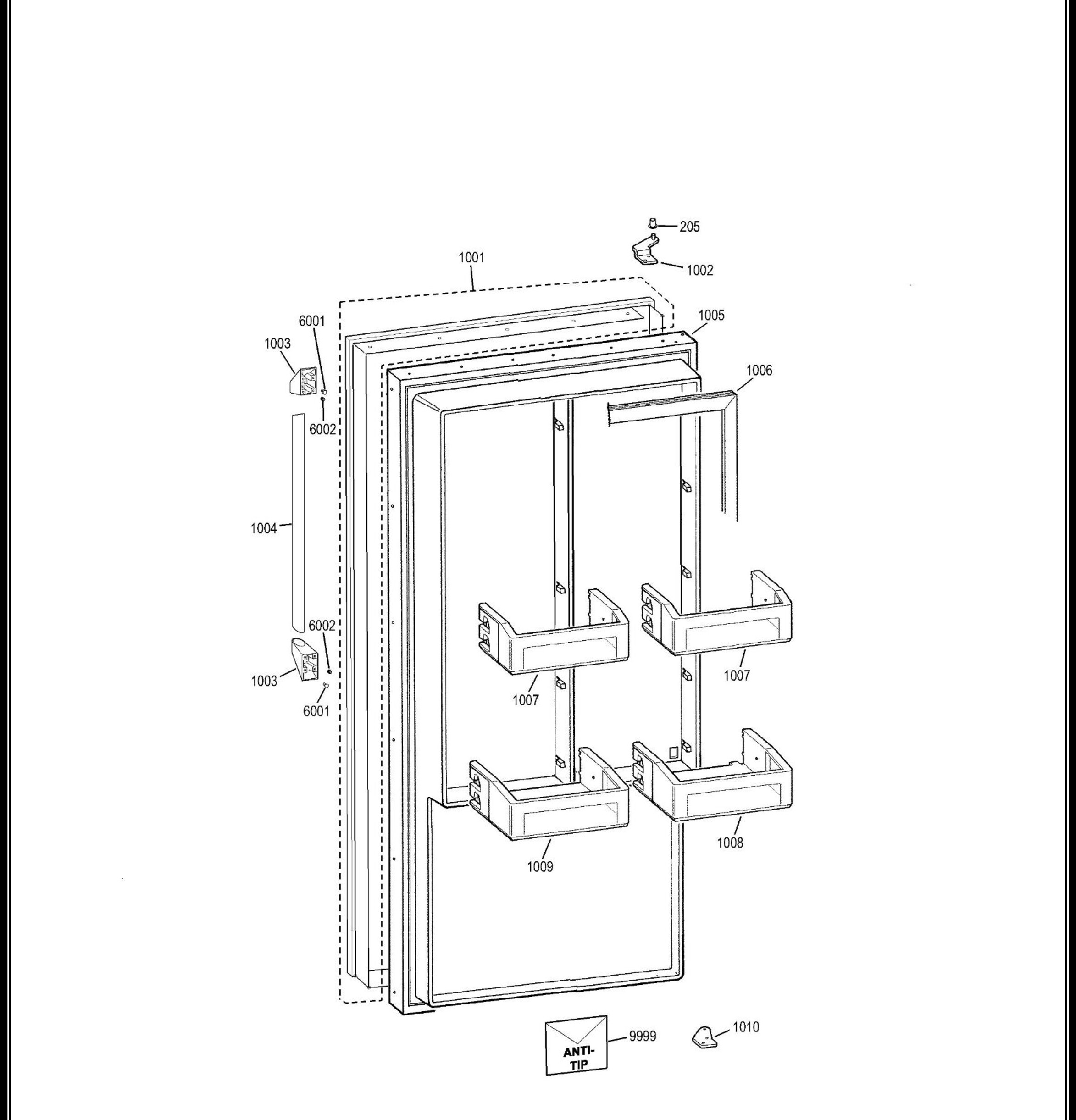 ZIFP360NHALH Exploded View 1 appliance exploded-view parts diagram