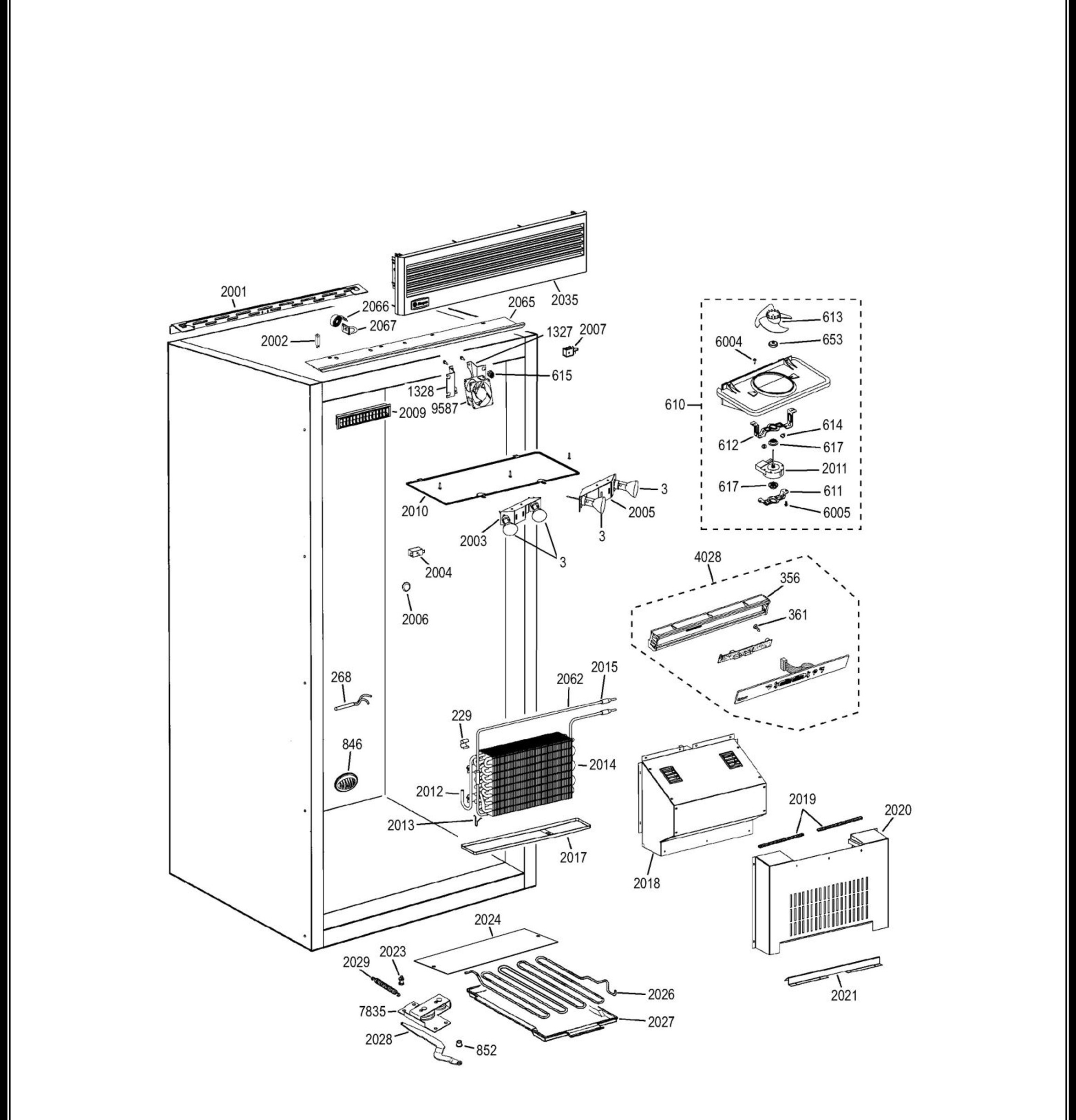 ZIFP360NHARH Exploded View 2 appliance exploded-view parts diagram