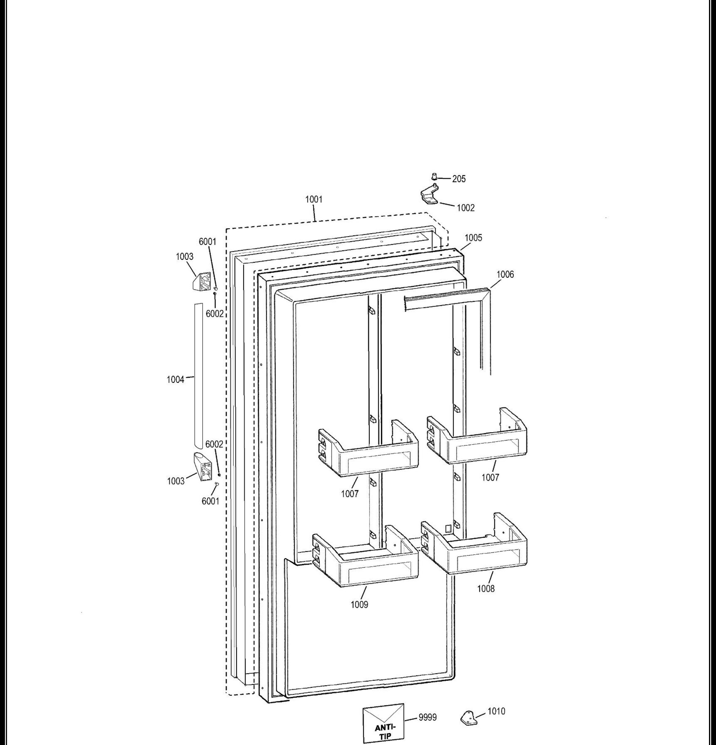ZIFP360NHARH Exploded View 1 appliance exploded-view parts diagram