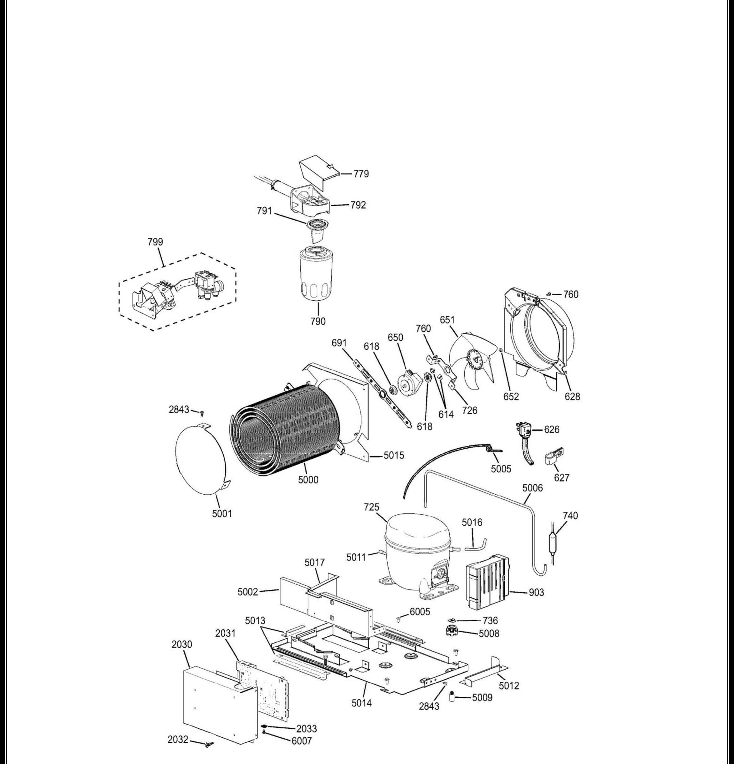 ZIFP360NHARH Exploded View 5 appliance exploded-view parts diagram