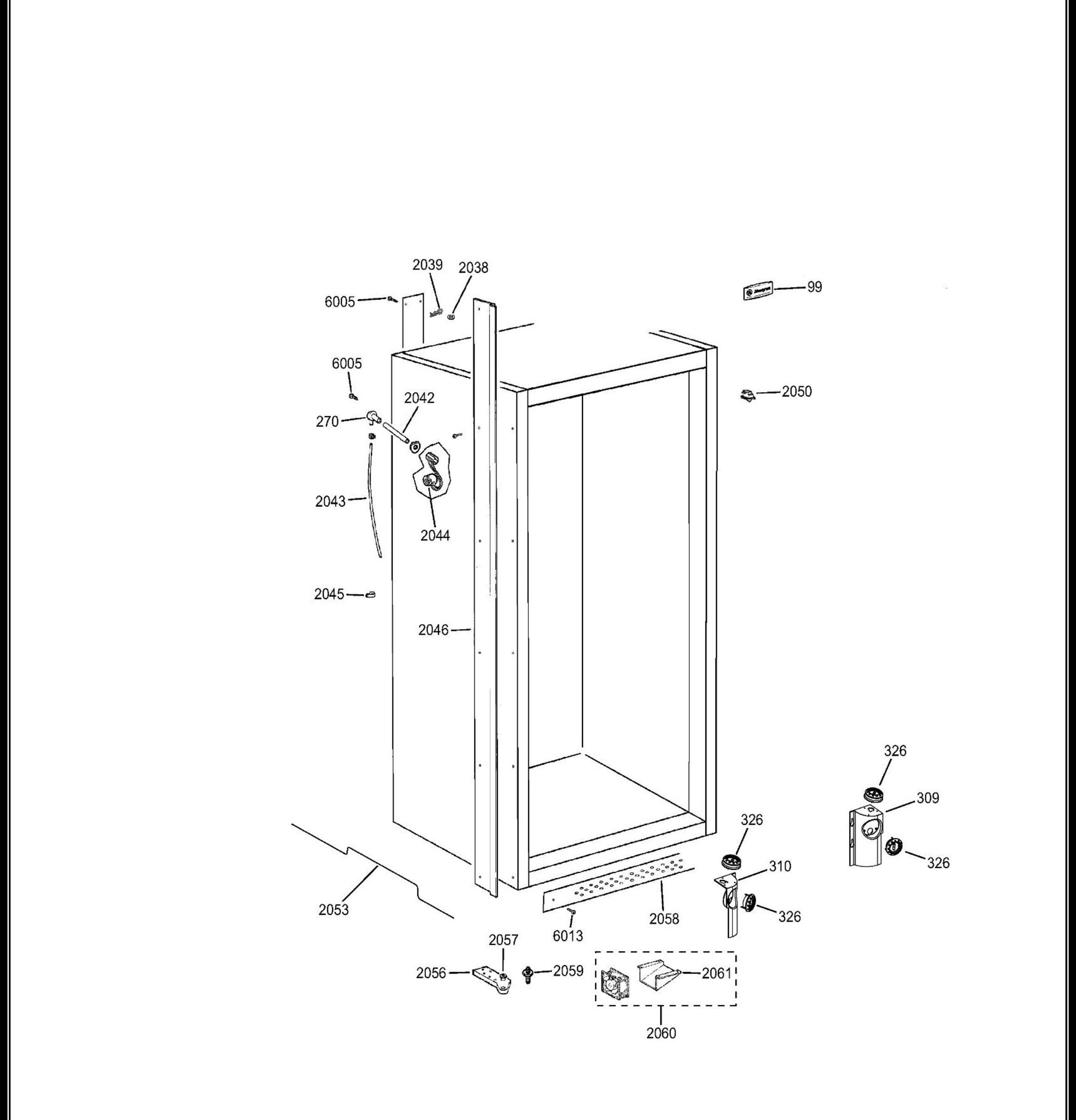 ZIFS360NHALH Exploded View 3 appliance exploded-view parts diagram