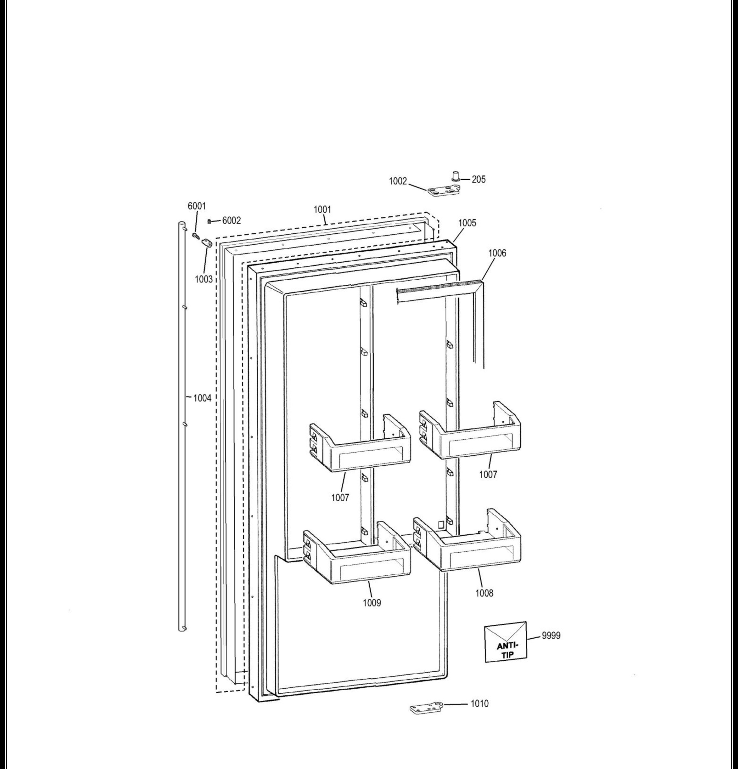 ZIFS360NHARH Exploded View 1 appliance exploded-view parts diagram