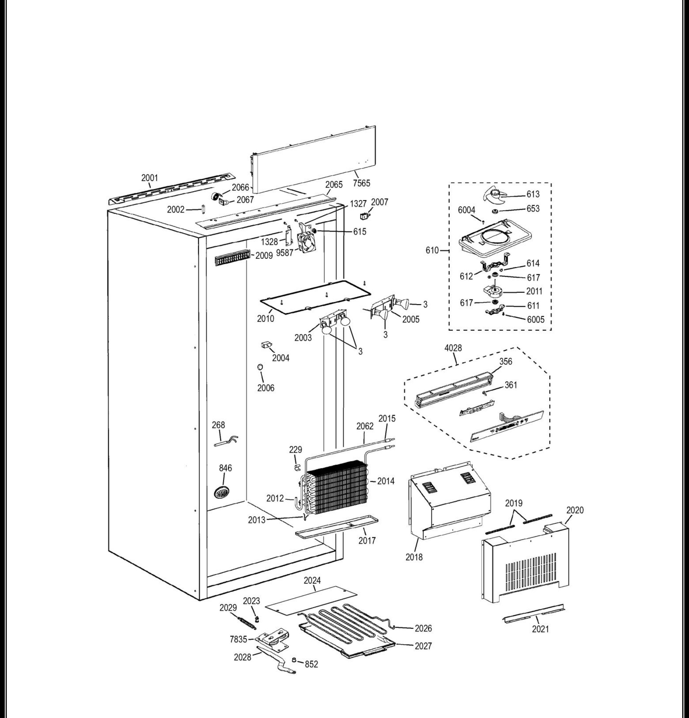 ZIFS360NHARH Exploded View 2 appliance exploded-view parts diagram