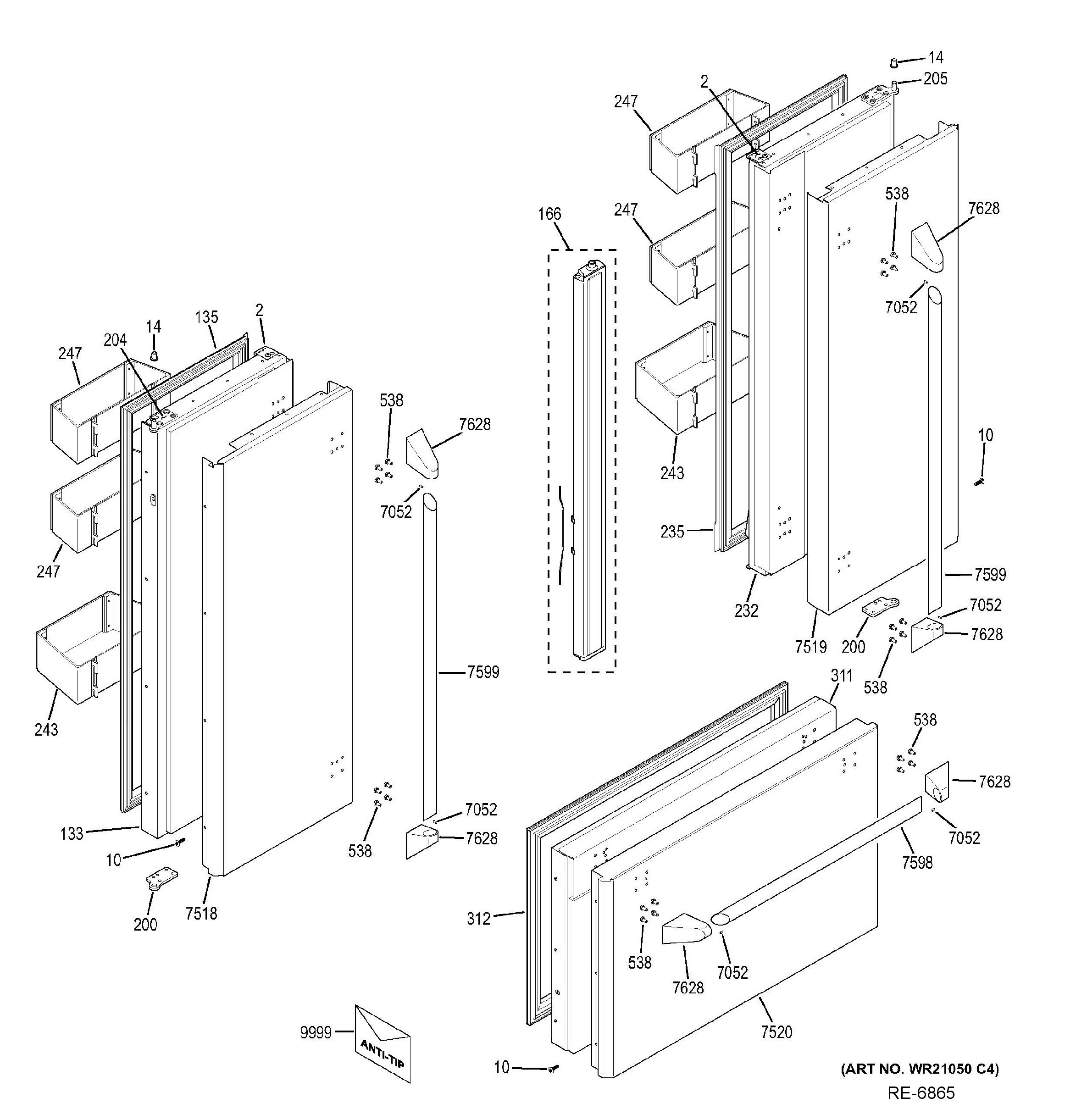 ZIPP360NHBSS Exploded View 1 appliance exploded-view parts diagram