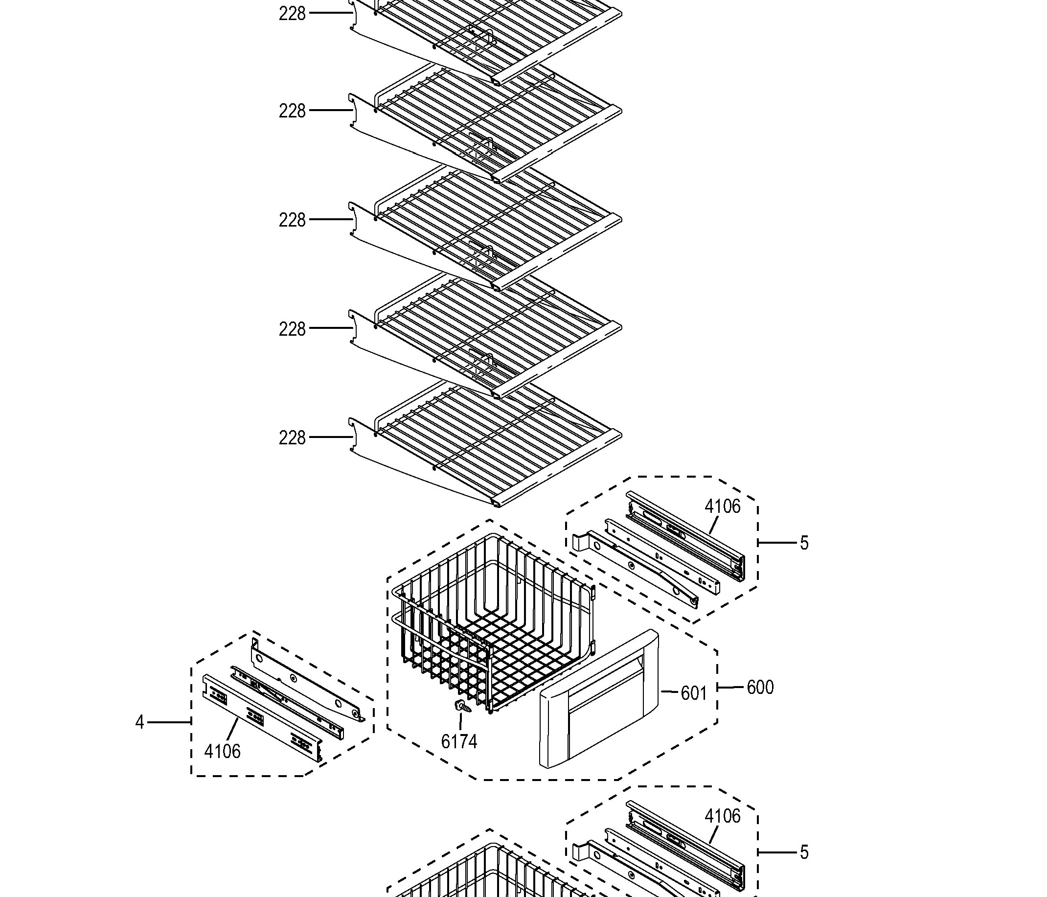 ZIS420NHA Exploded View 1 appliance exploded-view parts diagram