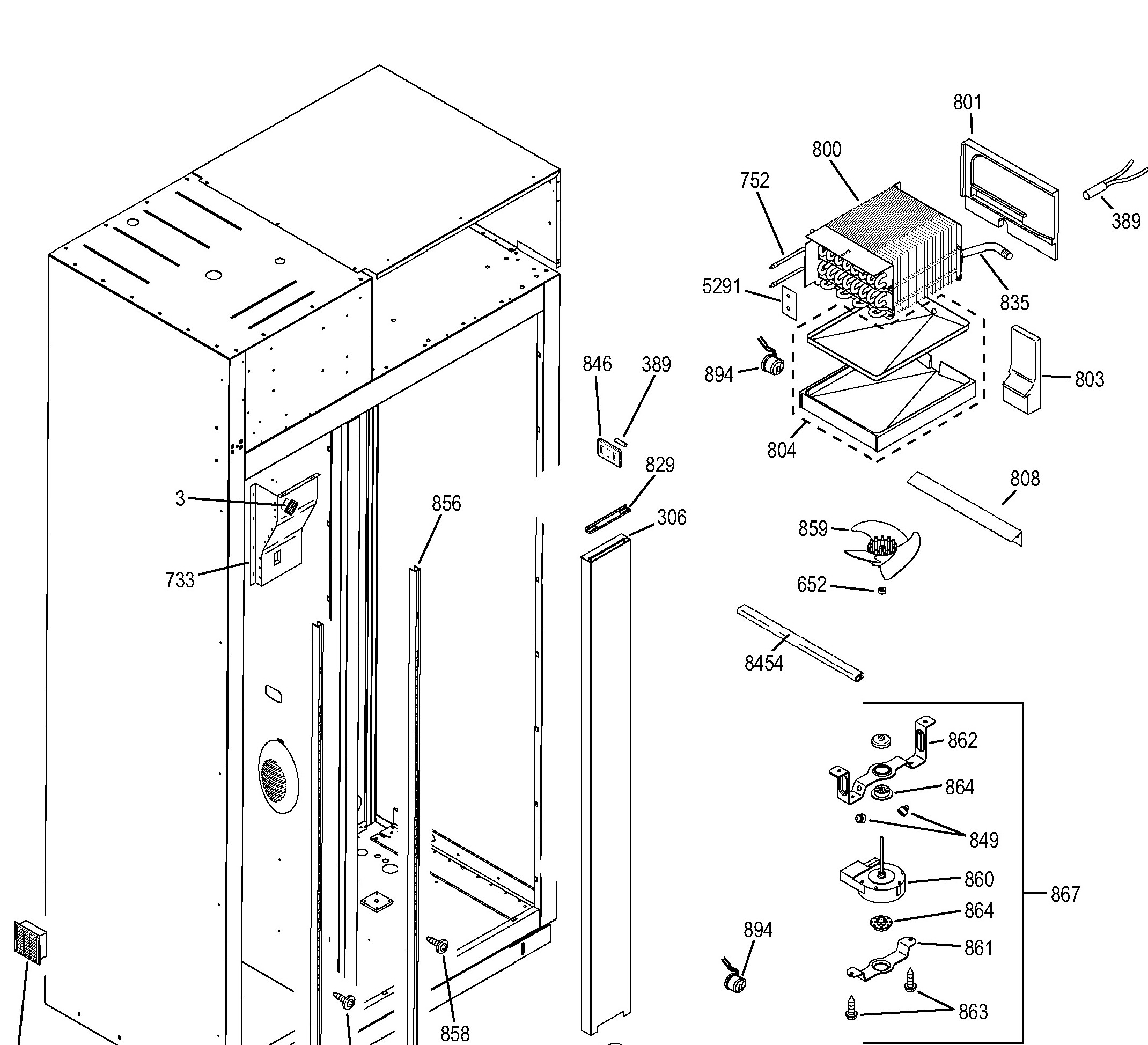 ZIS420NHA Exploded View 10 appliance exploded-view parts diagram