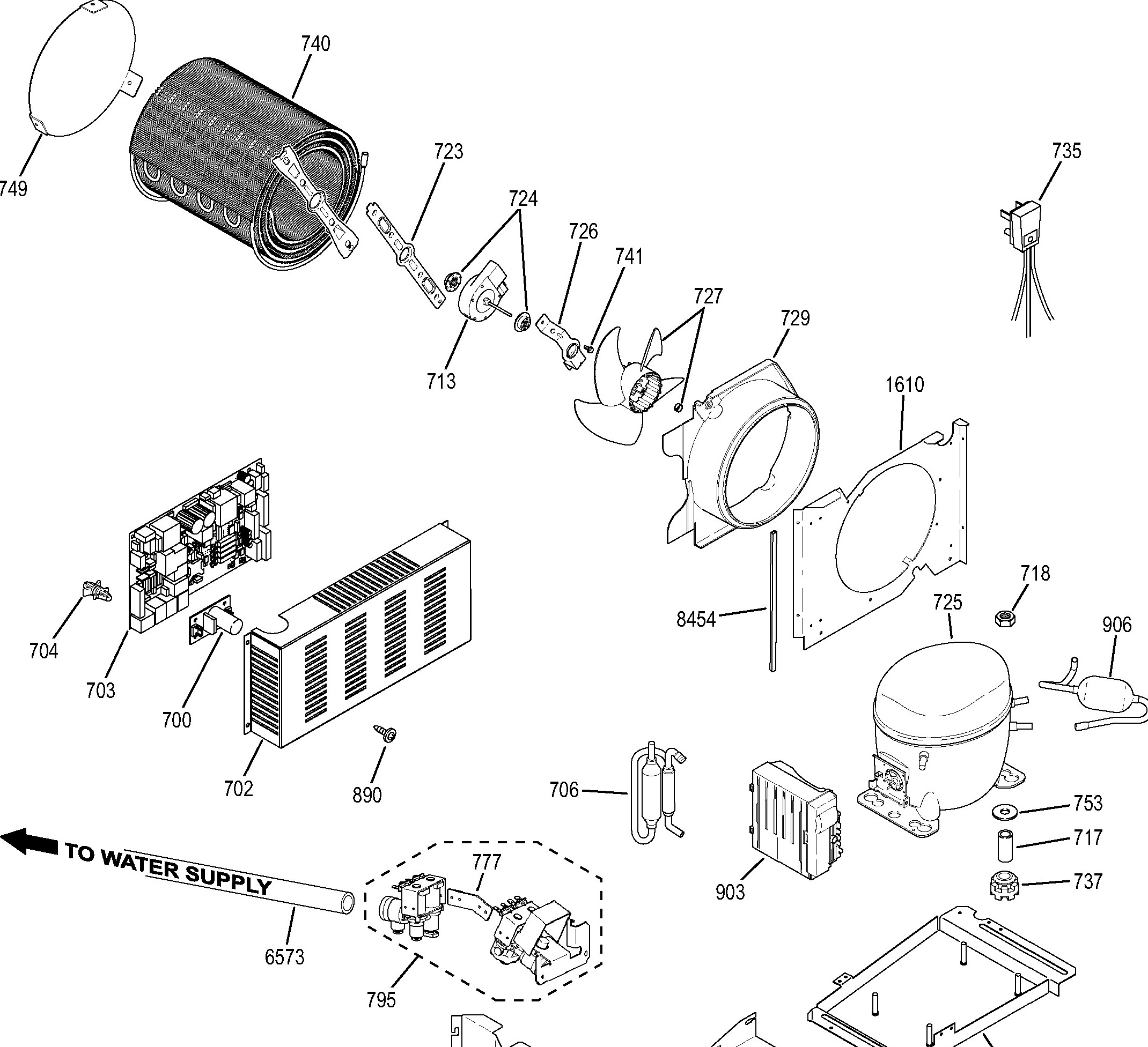 ZIS420NHA Exploded View 2 appliance exploded-view parts diagram