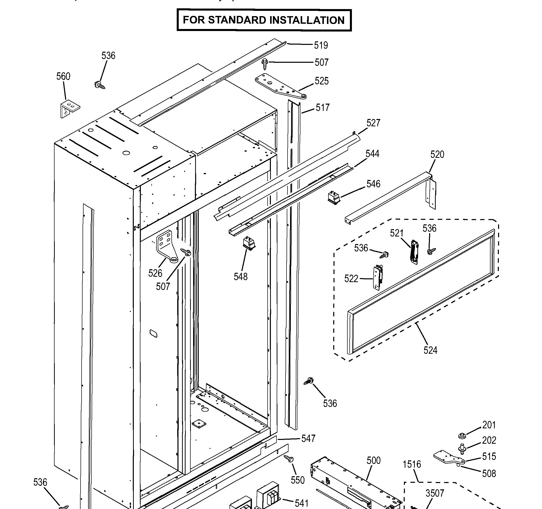 ZIS420NHB Exploded View 3 appliance exploded-view parts diagram