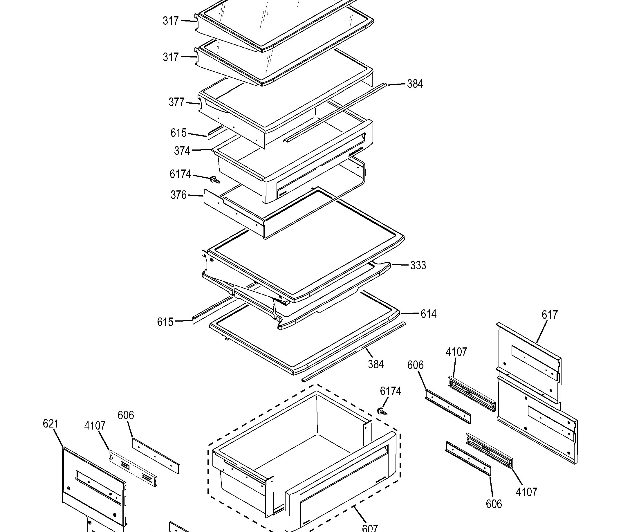 ZIS420NHB Exploded View 11 appliance exploded-view parts diagram
