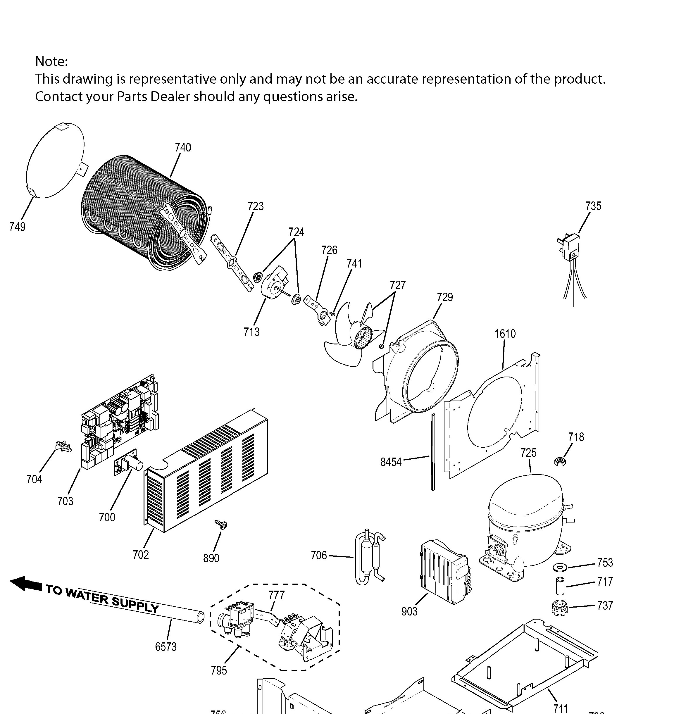 ZIS420NHC Exploded View 5 appliance exploded-view parts diagram