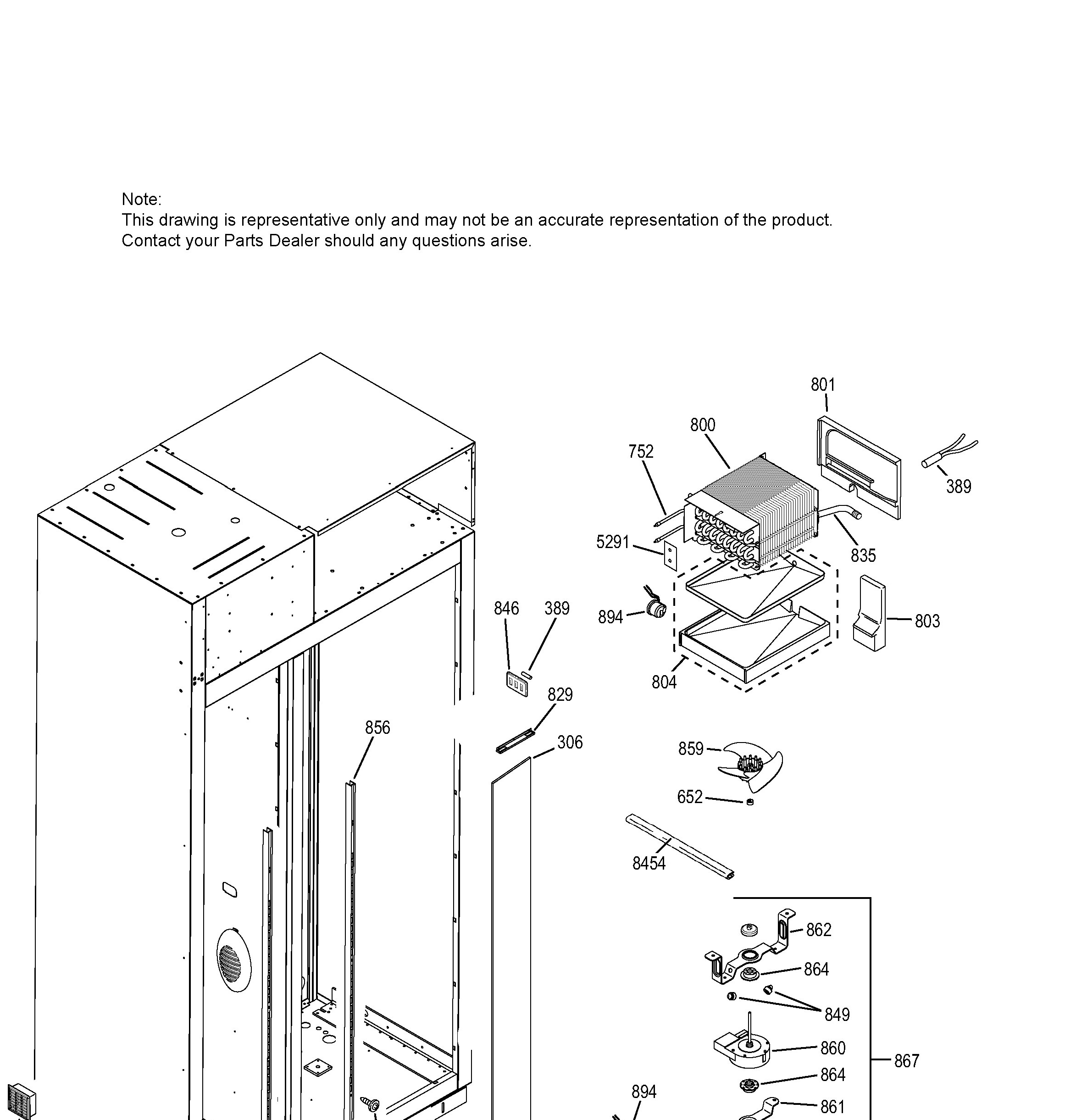 ZIS420NHC Exploded View 7 appliance exploded-view parts diagram