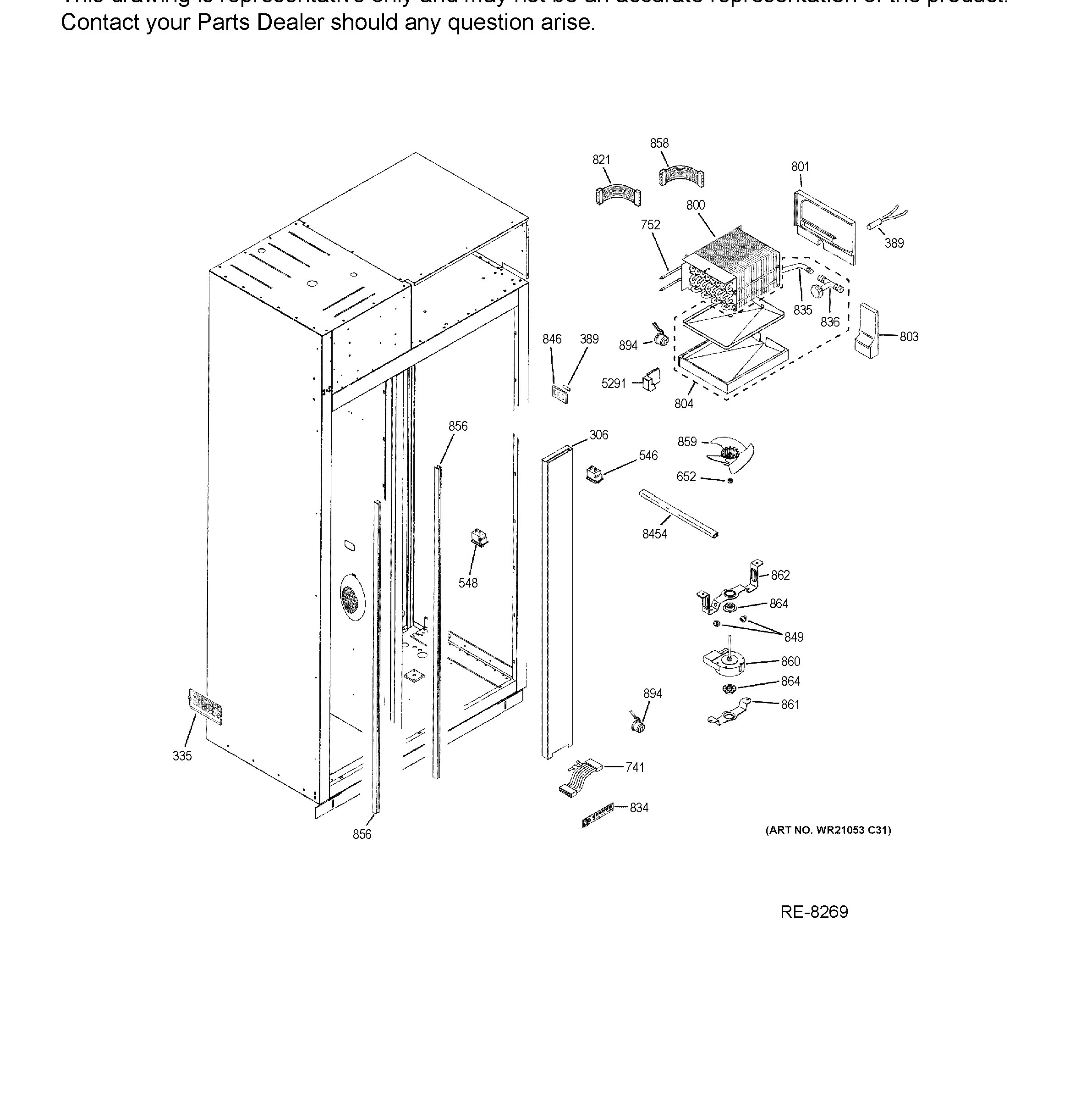 ZIS420NNBII Exploded View 8 appliance exploded-view parts diagram