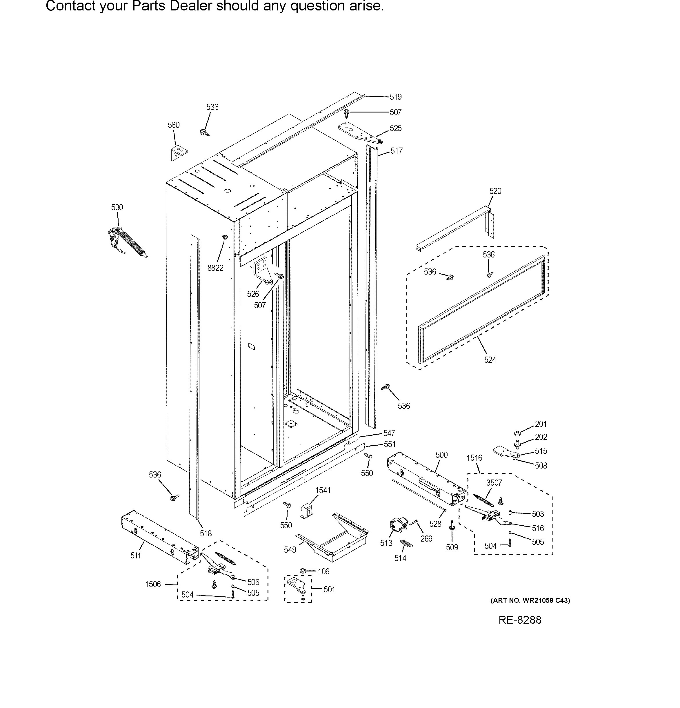 ZIS420NNBII Exploded View 7 appliance exploded-view parts diagram