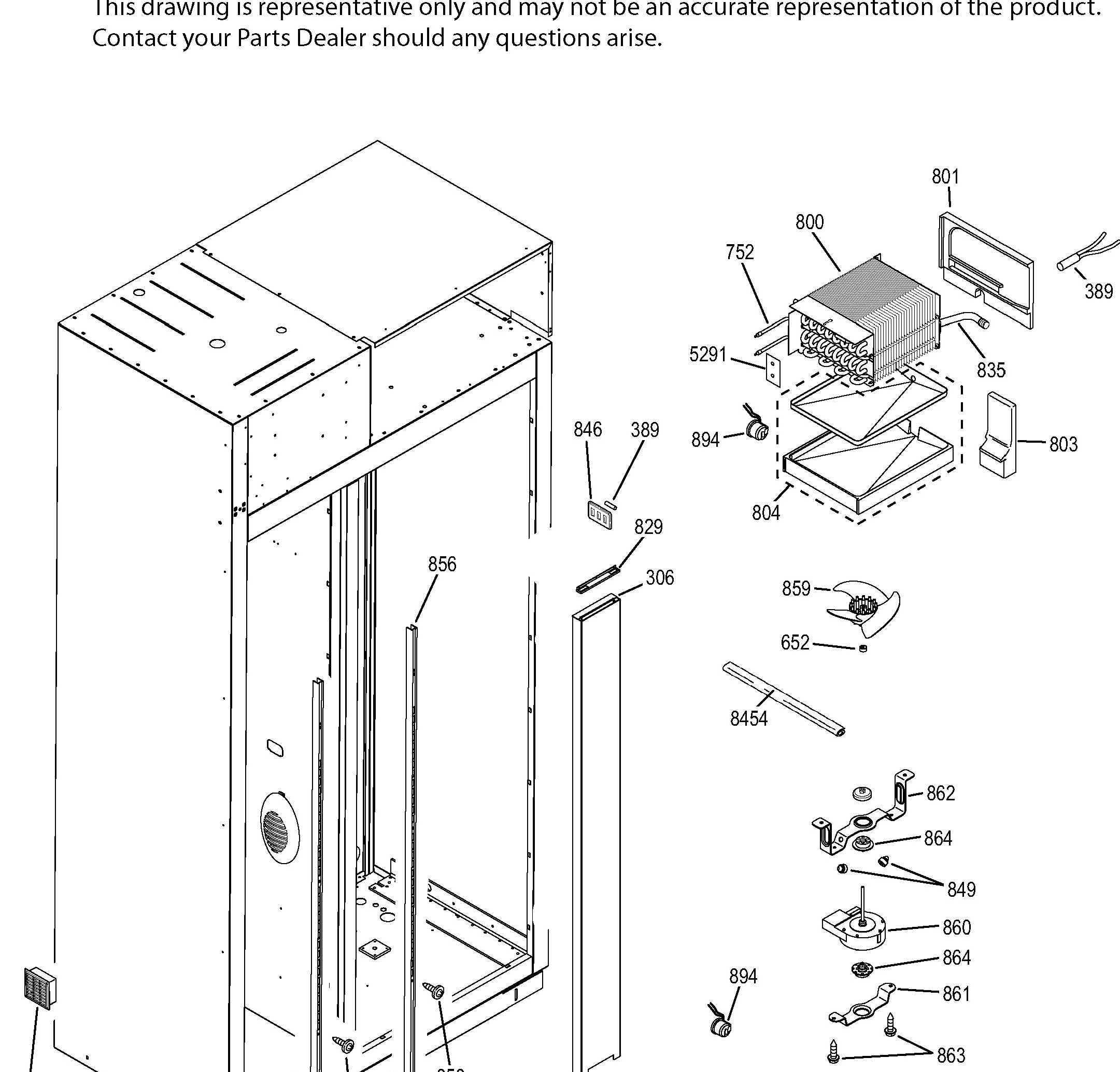 ZIS480NHB Exploded View 7 appliance exploded-view parts diagram