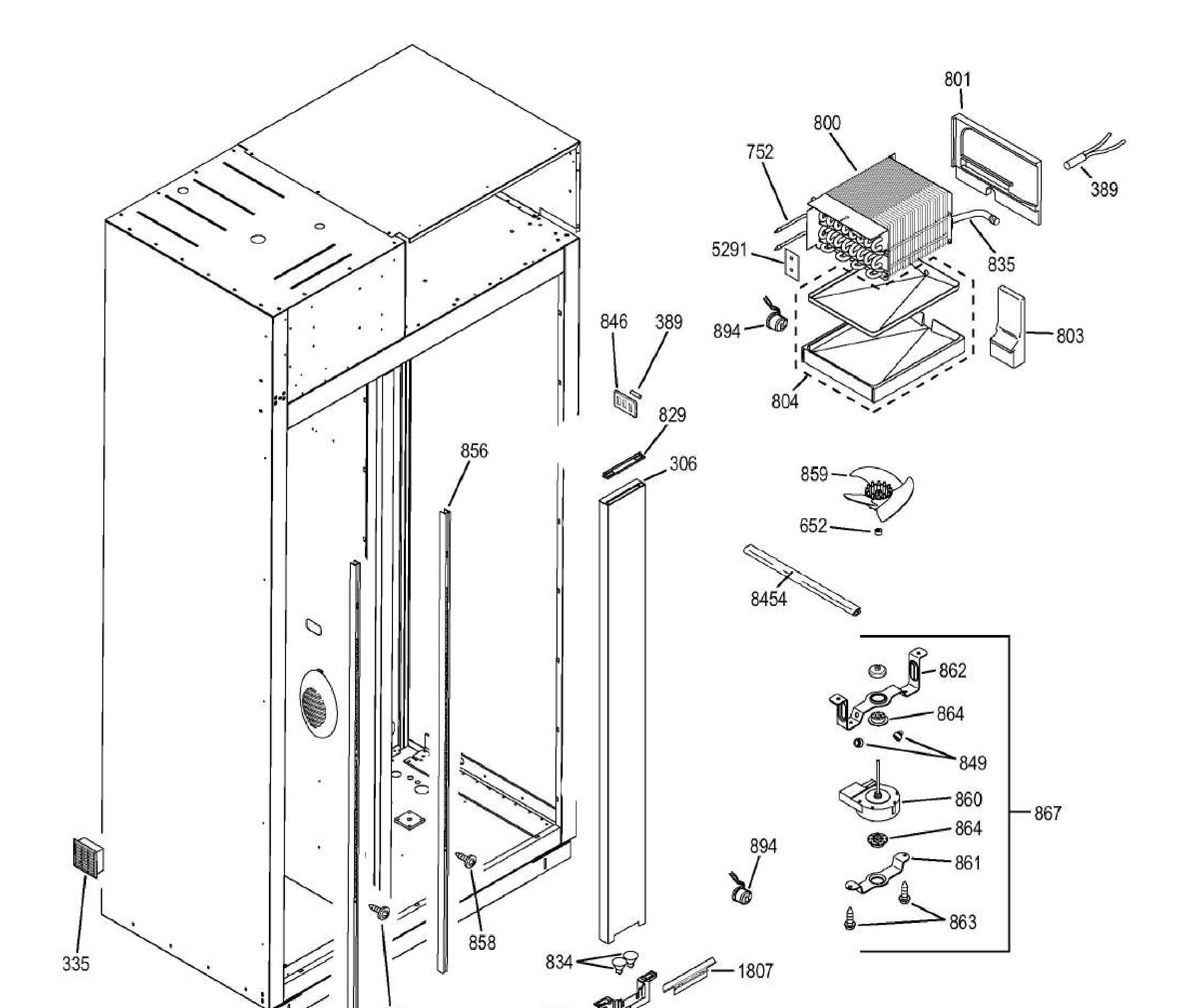 ZISB420DHA Exploded View 5 appliance exploded-view parts diagram