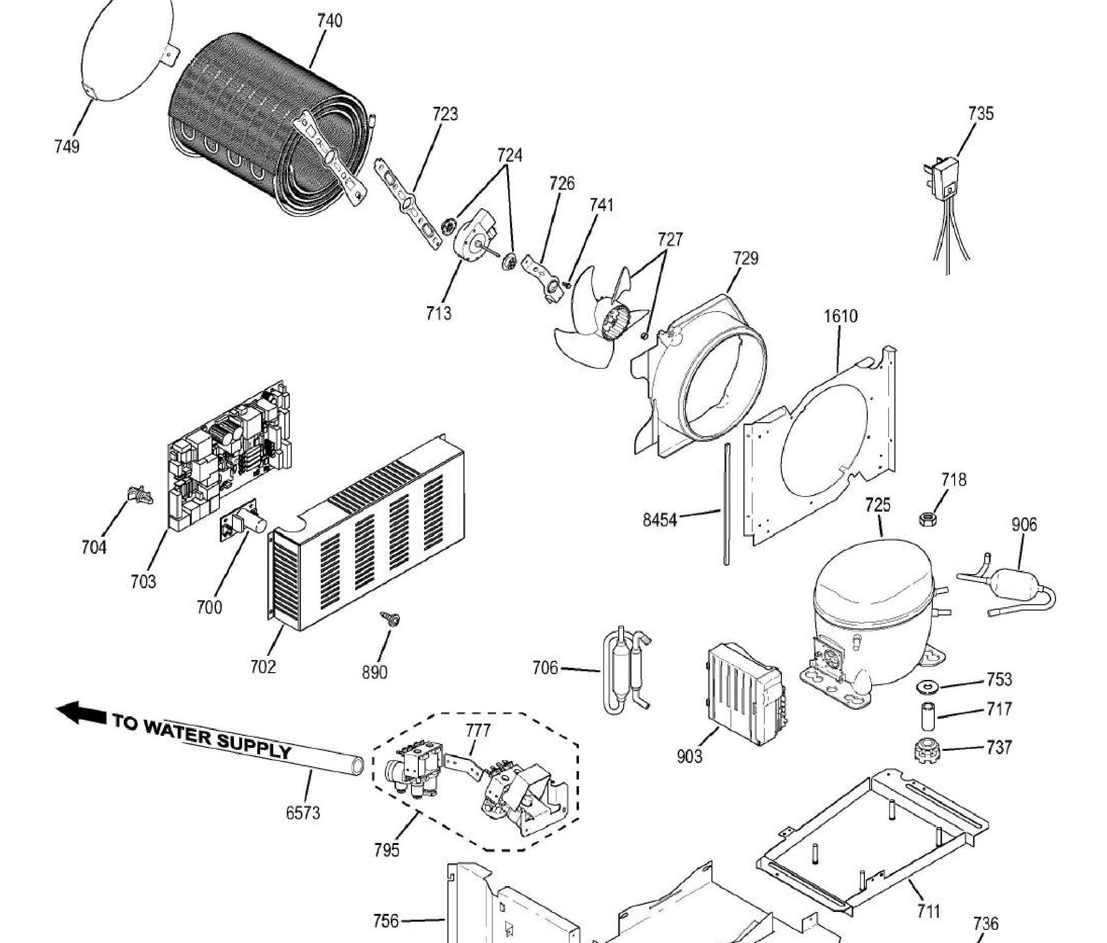 ZISB420DHA Exploded View 3 appliance exploded-view parts diagram