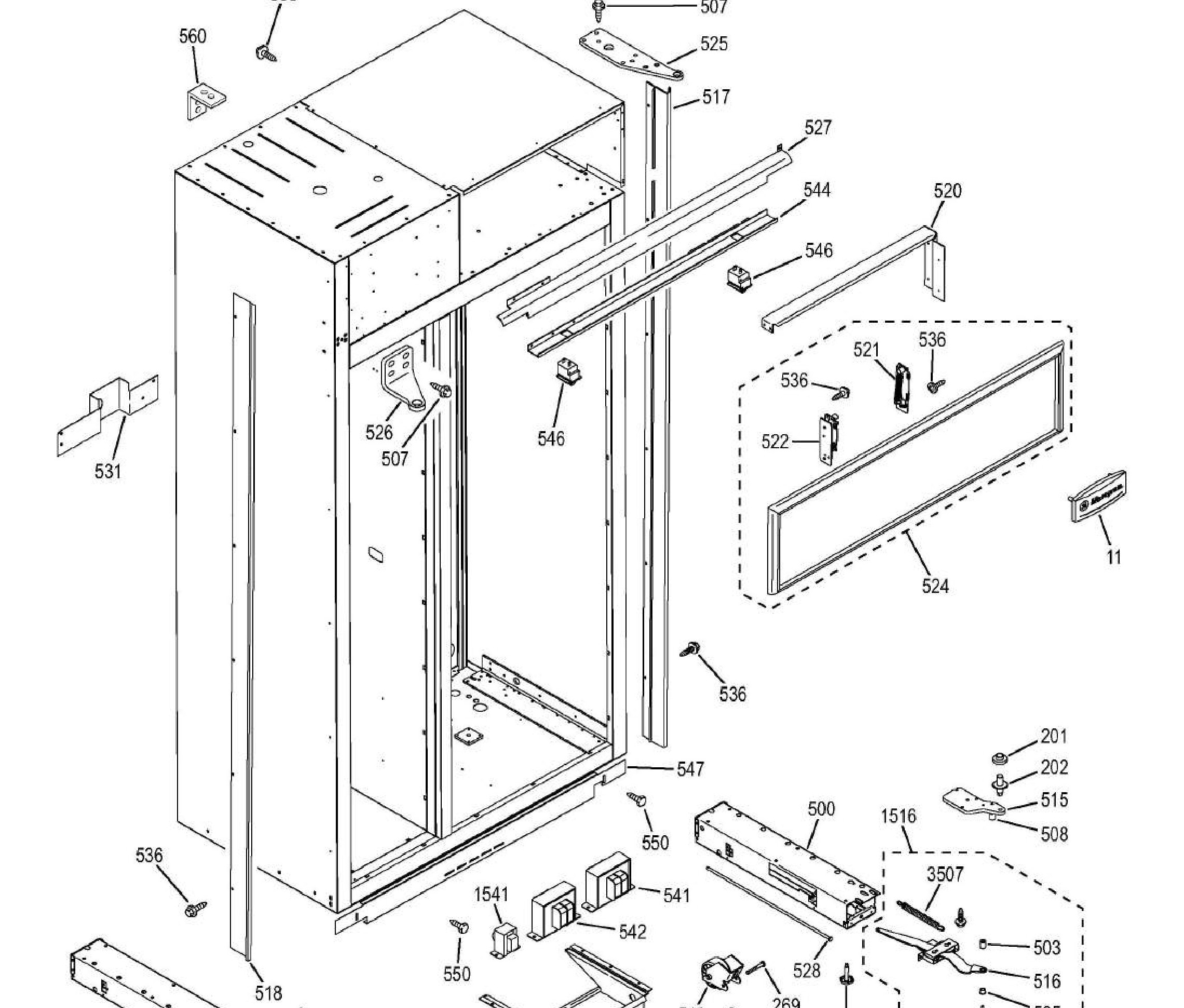 ZISB420DHA Exploded View 2 appliance exploded-view parts diagram