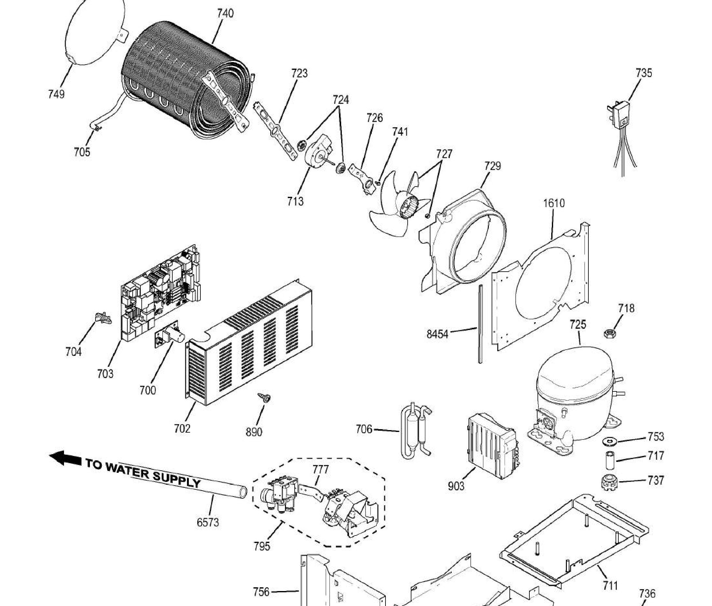 ZISB420DHB Exploded View 5 appliance exploded-view parts diagram