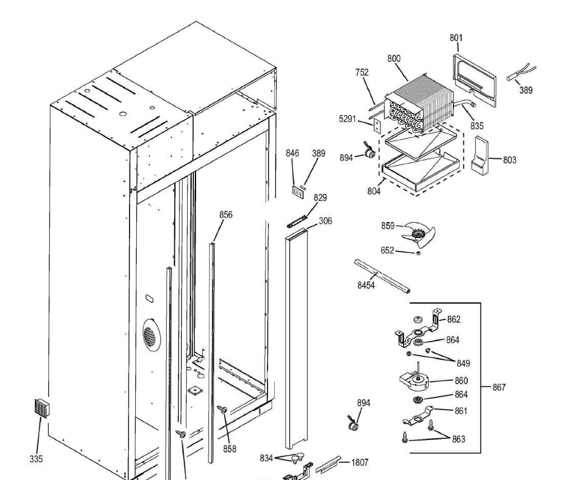 ZISB420DHB Exploded View 7 appliance exploded-view parts diagram