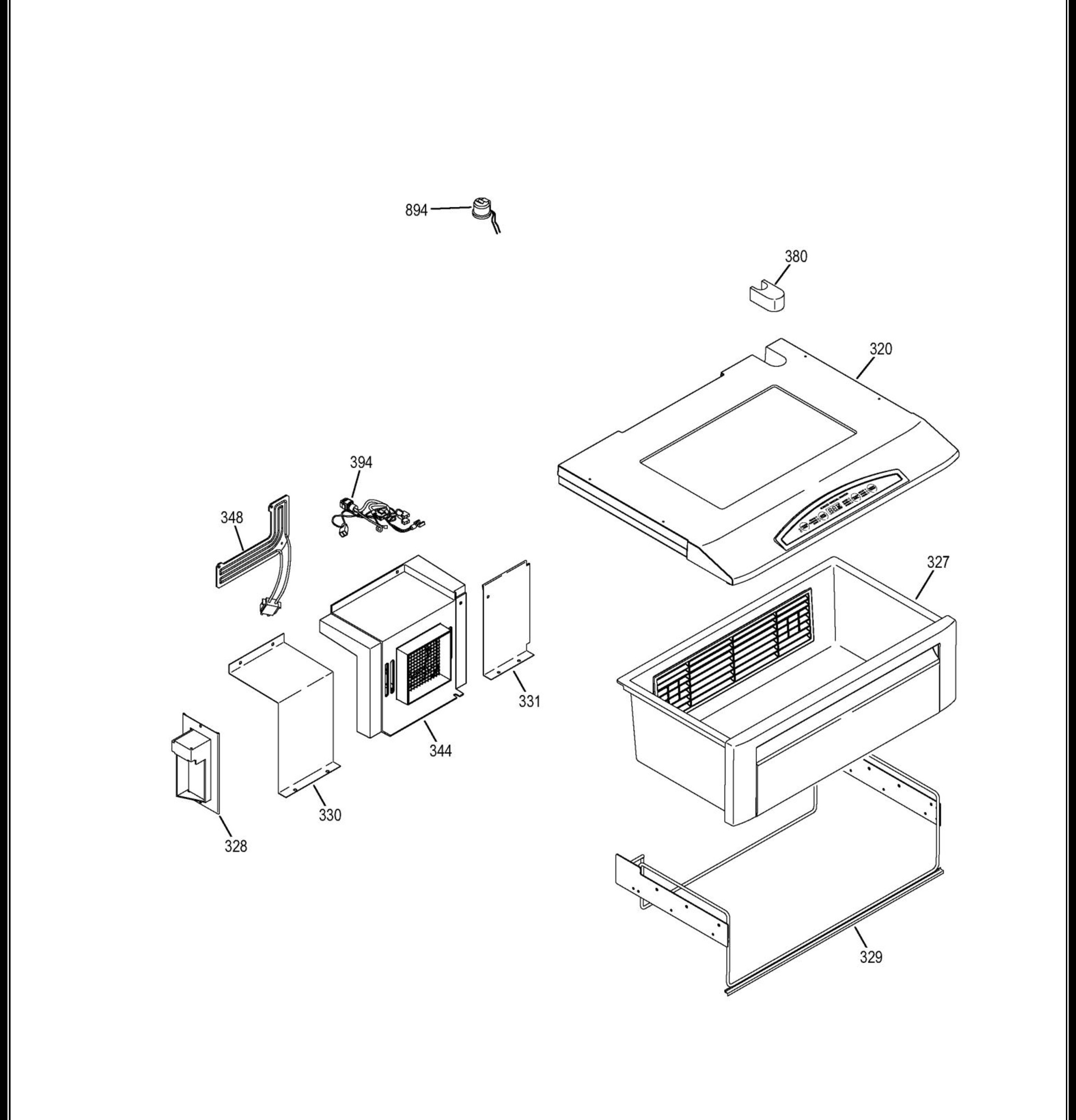 ZISB420DHC Exploded View 2 appliance exploded-view parts diagram
