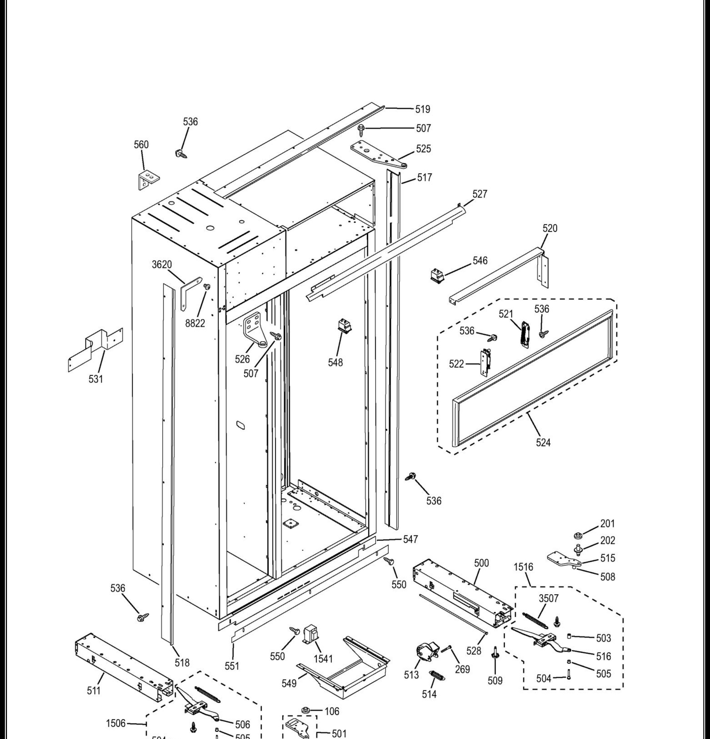 ZISB420DHC Exploded View 3 appliance exploded-view parts diagram