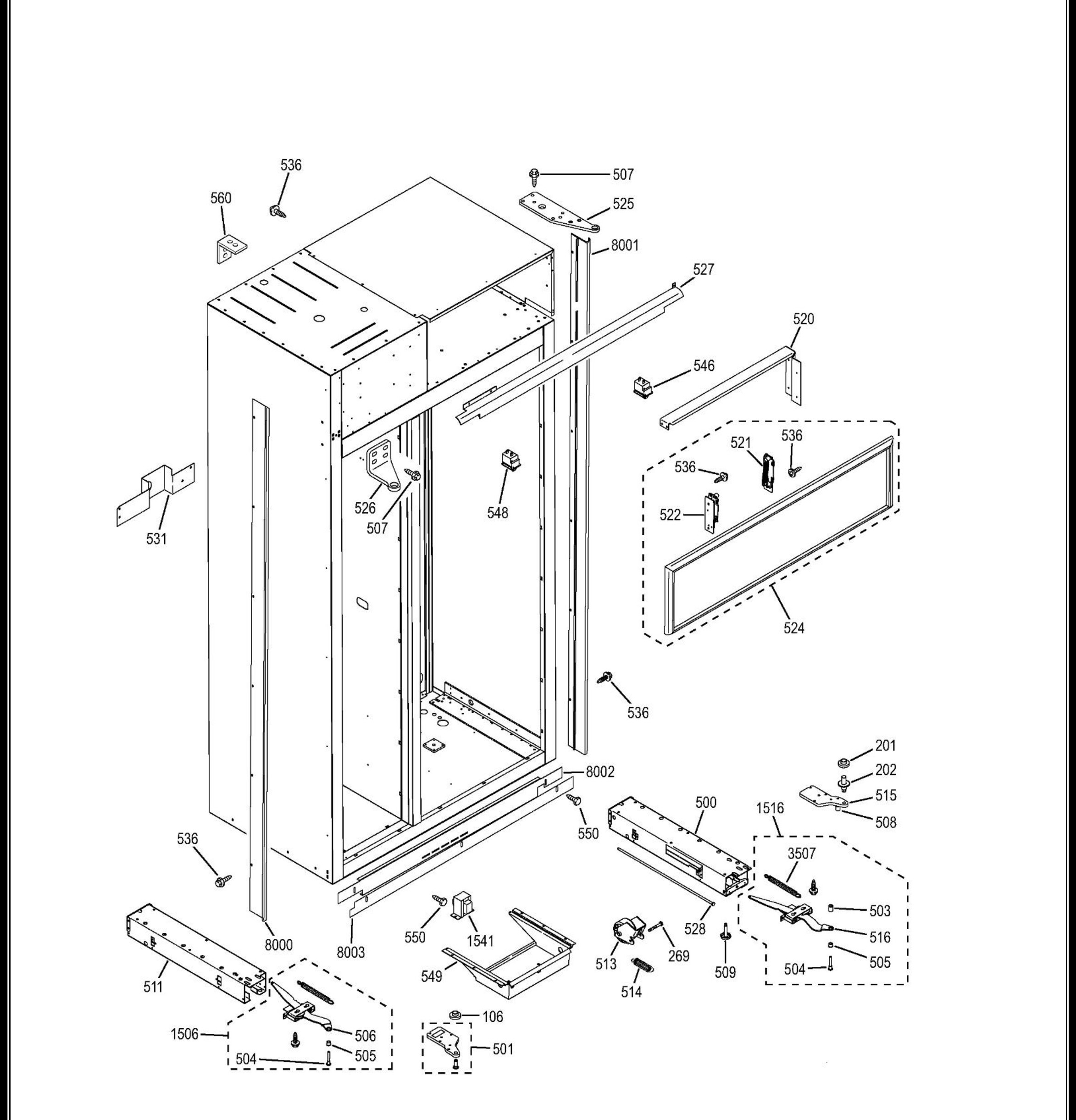 ZISB420DHC Exploded View 4 appliance exploded-view parts diagram