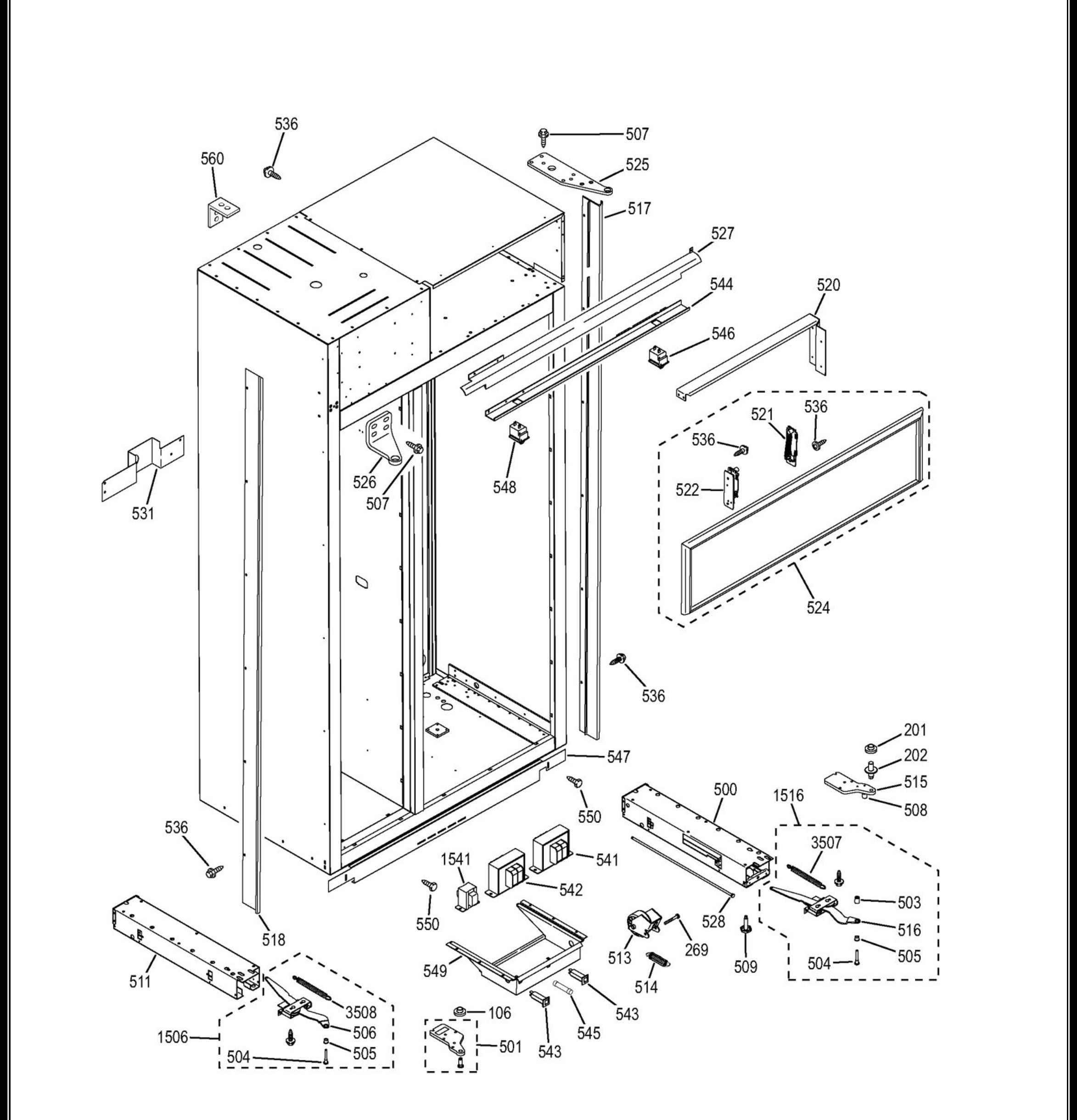 ZISB480DHB Exploded View 3 appliance exploded-view parts diagram