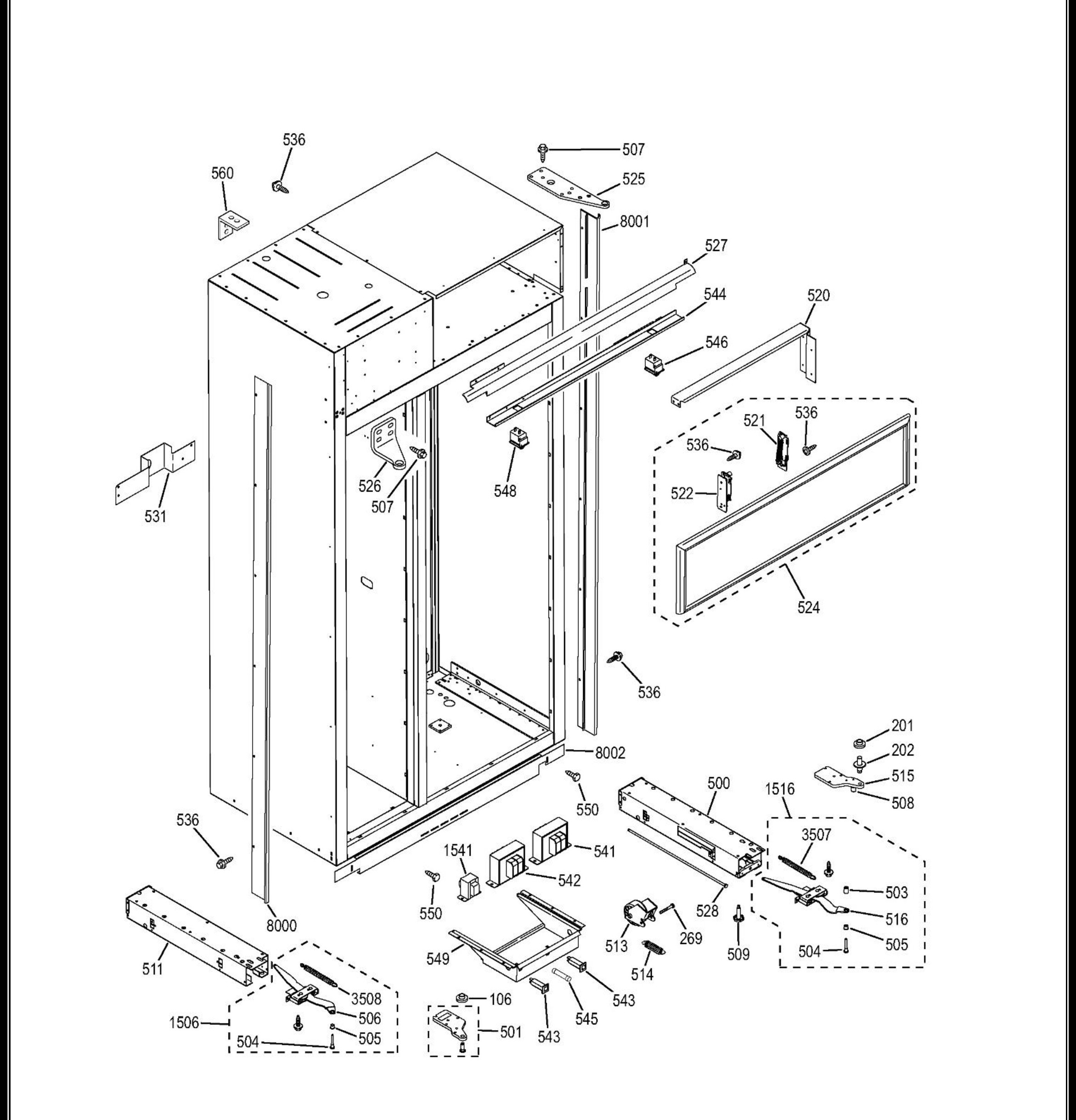 ZISB480DHB Exploded View 4 appliance exploded-view parts diagram