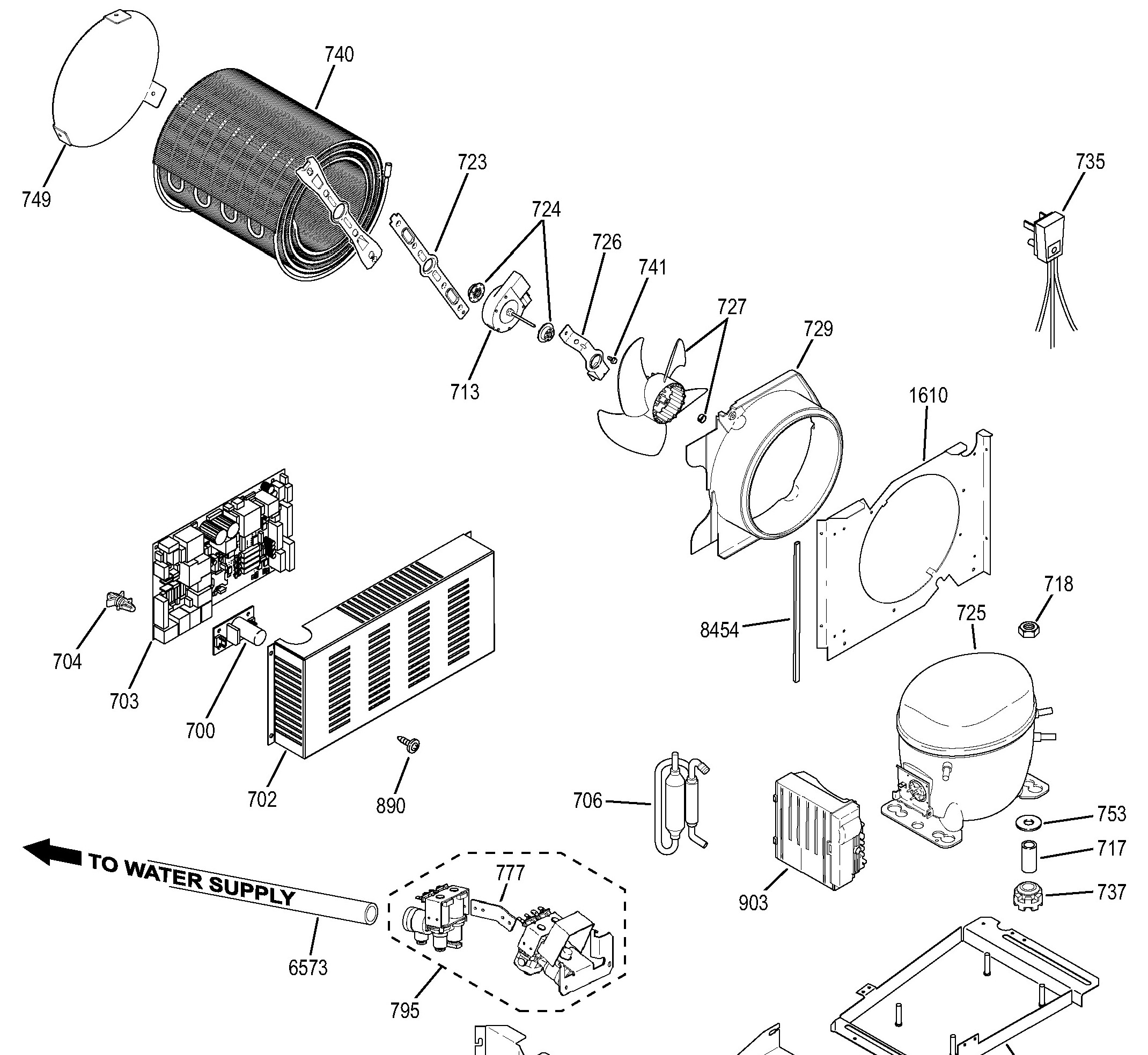 ZISS480NHBSS Exploded View 3 appliance exploded-view parts diagram