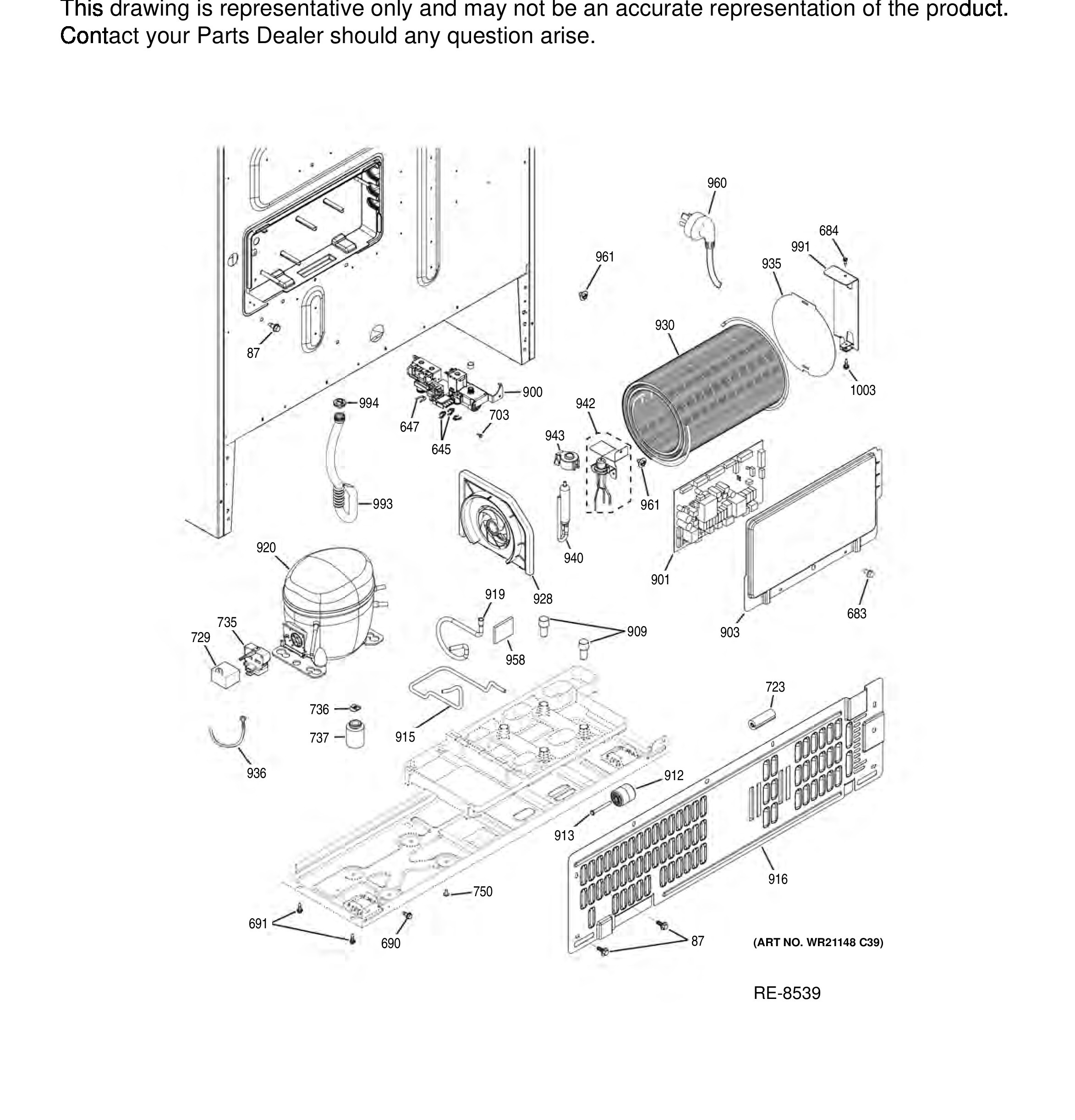 ZWE23PSNFSS Exploded View 7 appliance exploded-view parts diagram